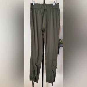 High Waisted Elastic Waist Trousers